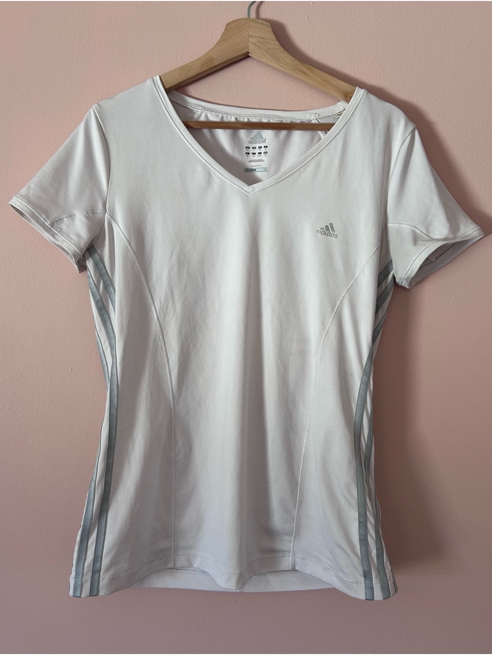 adidas ClimaCool Women’s White V-Neck Performance T Shirt